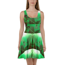ABS Green Mic 1 BLK Women's Skater Dress