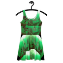 ABS Green Mic 1 BLK Women's Skater Dress