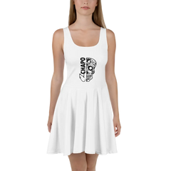 El Chapo Logo WHT OUT Women's Skater Dress