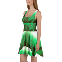 ABS Green Mic 1 WHT Women's Skater Dress