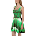 ABS Green Mic 1 BLK Women's Skater Dress