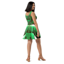 ABS Green Mic 1 BLK Women's Skater Dress