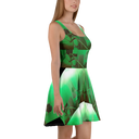 ABS Green Mic 1 BLK Women's Skater Dress