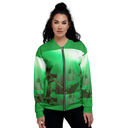 ABS Green Mic 1 Women's Bomber Jacket