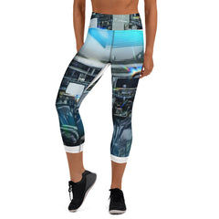 ABS MTM w WHT Yoga Capri Leggings