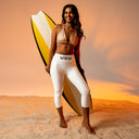 AIFFIA Logo WHT OUT Yoga Capri Leggings