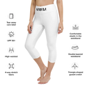 AIFFIA Logo WHT OUT Yoga Capri Leggings