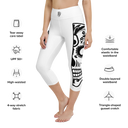 El Chapo Logo WHT OUT Yoga Capri Leggings
