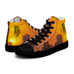El Chapo Sunset Brunch BLK Men’s Black high top canvas shoes