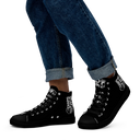 El Chapo BLK Out Men’s high top canvas shoes