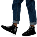 El Chapo BLK Out Men’s high top canvas shoes