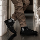 El Chapo BLK Out Men’s high top canvas shoes