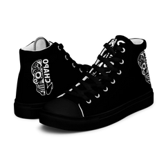 El Chapo BLK Out Men’s high top canvas shoes