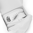 El Chapo White Out Men’s high top canvas shoes