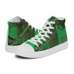 ABS Green Mic 1 WHT Men's Canvas High top canvas shoes