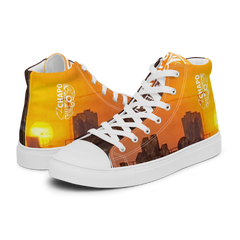 El Chapo Sunset Brunch WHT Men’s White high top canvas shoes