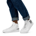 El Chapo White Out Men’s high top canvas shoes