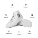 El Chapo White Out Men’s high top canvas shoes