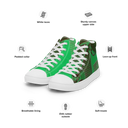ABS Green Mic 1 WHT Men's Canvas High top canvas shoes
