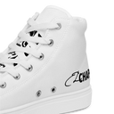 El Chapo White Out Men’s high top canvas shoes