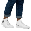 El Chapo White Out Men’s high top canvas shoes