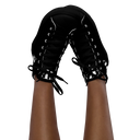 AIFFIA Logo BLK OUT Women’s high top canvas shoes