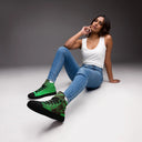 ABS Green Mic 1 BLK Womans high top canvas shoes