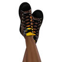 El Chapo Sunset Brunch 1 BLK Women's High Top canvas shoes