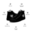 AIFFIA Logo BLK OUT Women’s high top canvas shoes