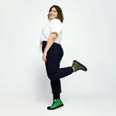 ABS Green Mic 1 BLK Womans high top canvas shoes