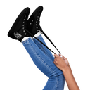 El Chapo BLK OUT Women’s high top canvas shoes