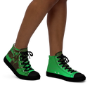 ABS Green Mic 1 BLK Womans high top canvas shoes