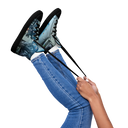 ABS MTM 1 BLK Womans high top canvas shoes