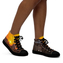 El Chapo Sunset Brunch 1 BLK Women's High Top canvas shoes