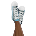 ABS MTM 1 WHT Womans high top canvas shoes