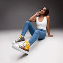 El Chapo Sunset Brunch WHT Women's High Top canvas shoes