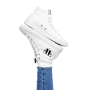 AIFFIA Logo WHT OUT Women’s high top canvas shoes